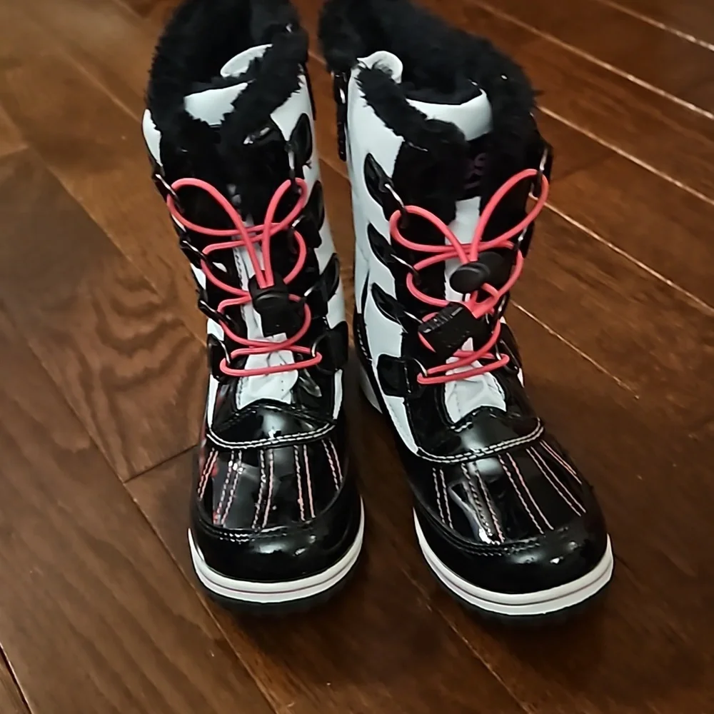 Totes Little Girls Sz13 Lined Waterproof Winter Boots